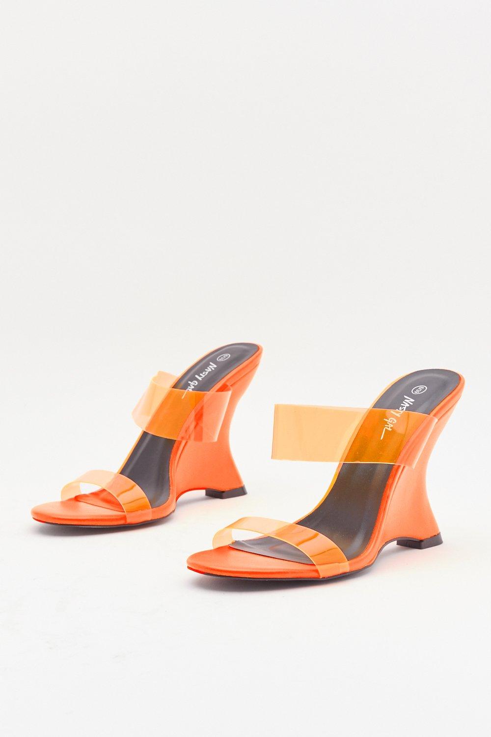 Neon hotsell transparent heels