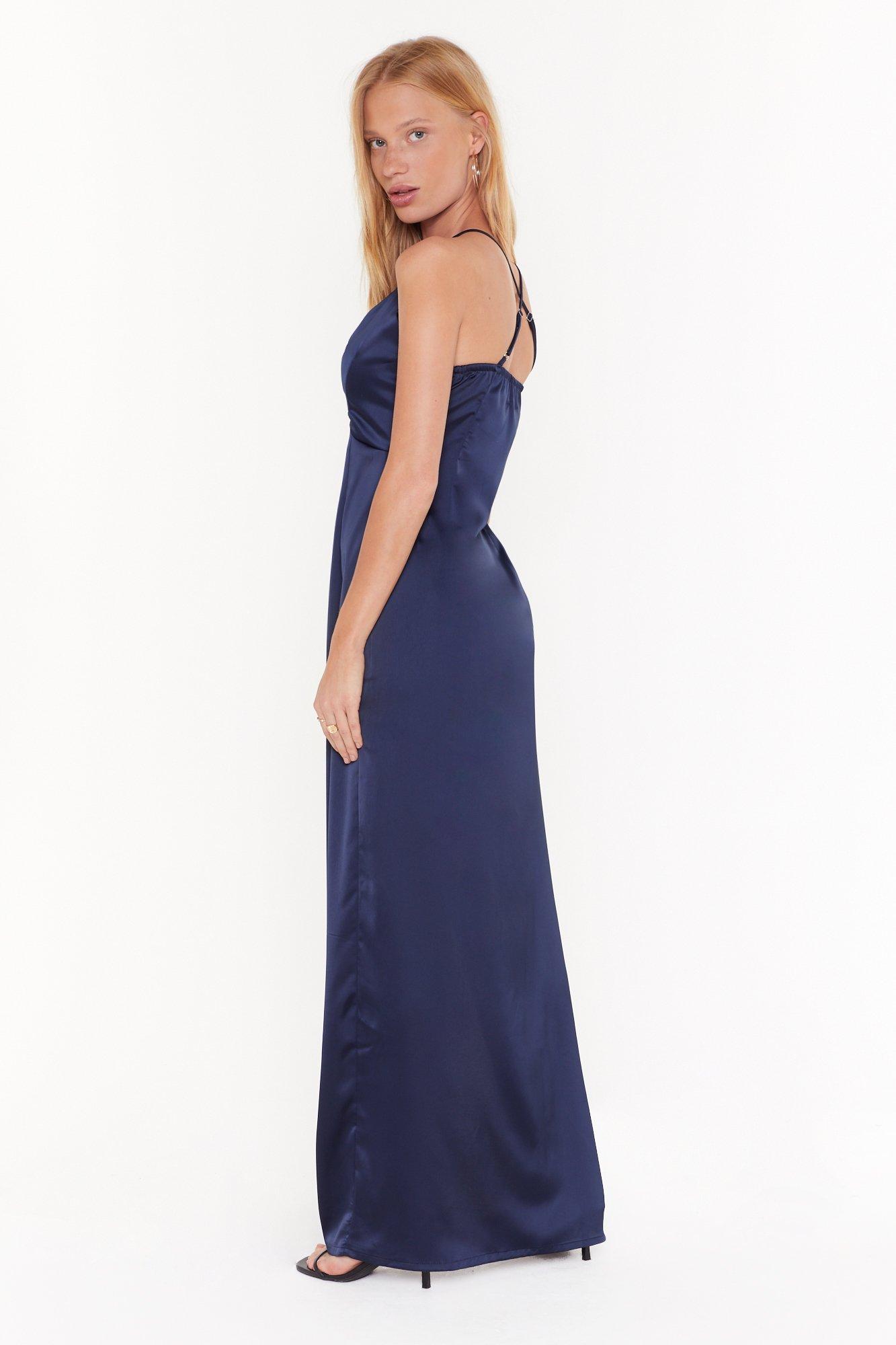 Look At You Satin Maxi Dress Nasty Gal