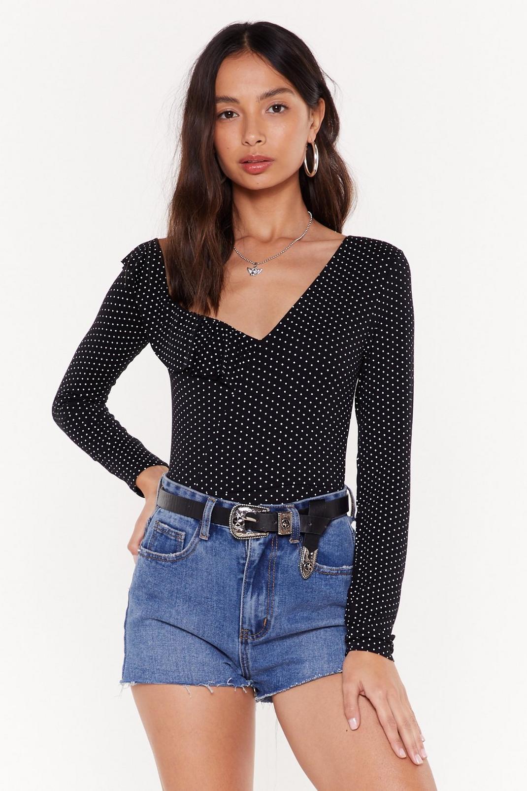 Spot Your Girl Ruffle Bodysuit image number 1