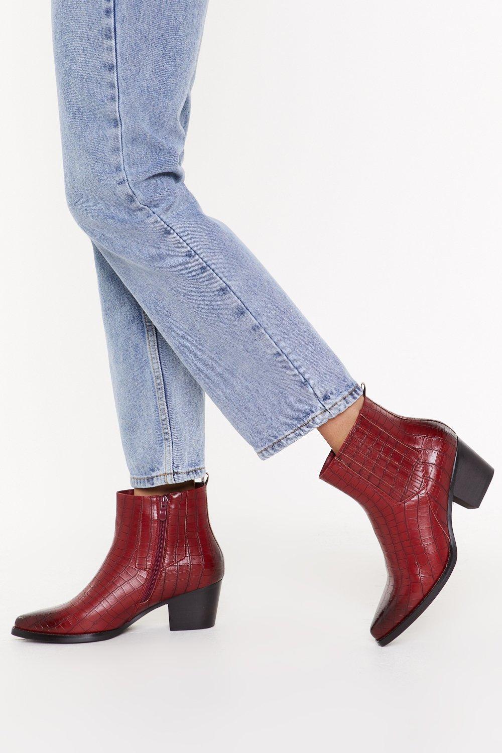 western croc boots