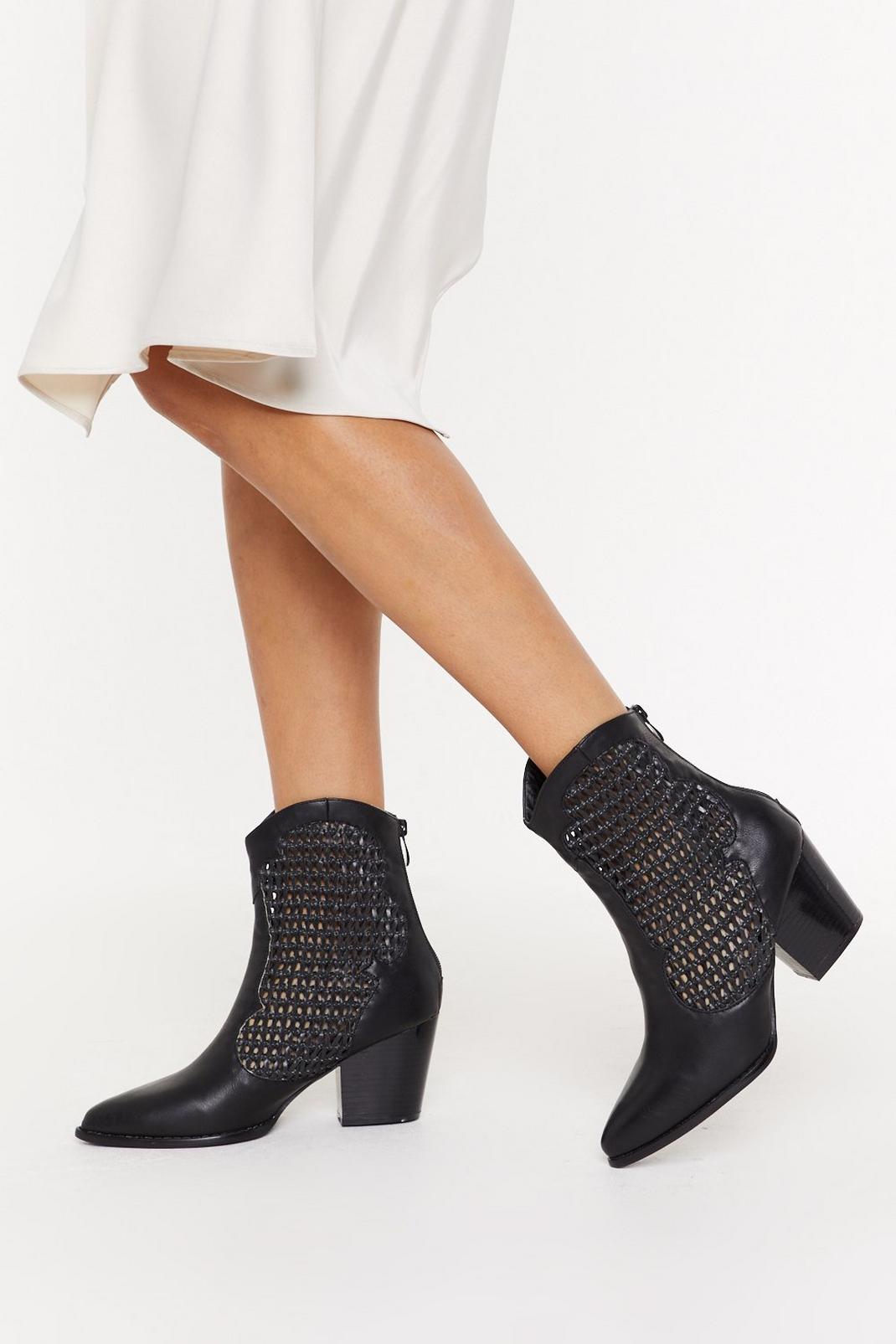 Woven Side Heeled Western Boot image number 1