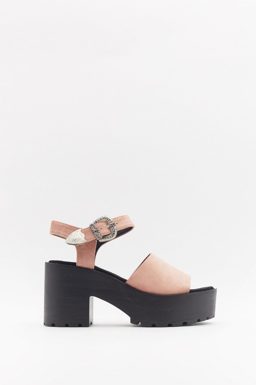 Open to New Ideas Western Faux Suede Sandals image number 1