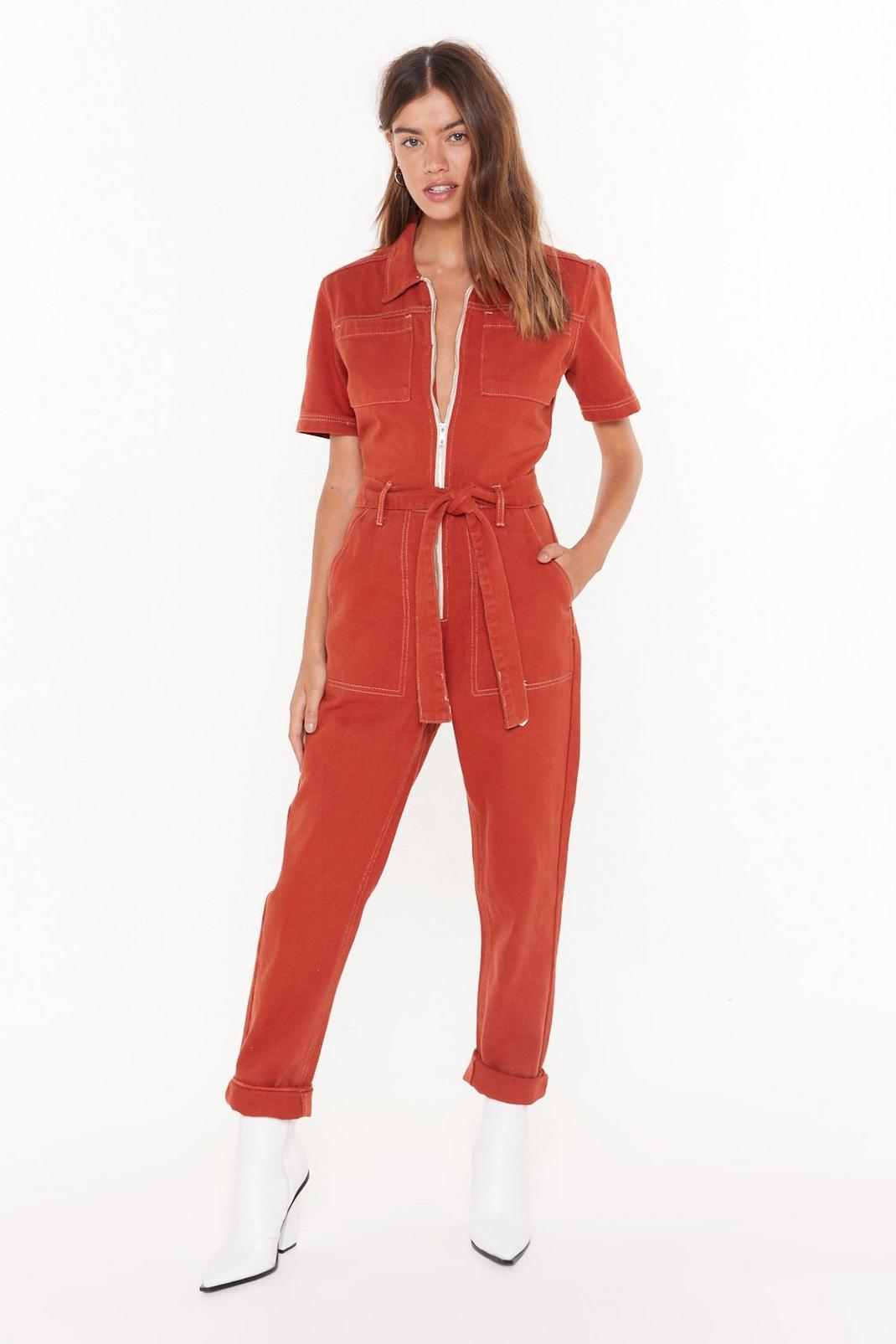 Own It Contrast Stitch Boilersuit image number 1
