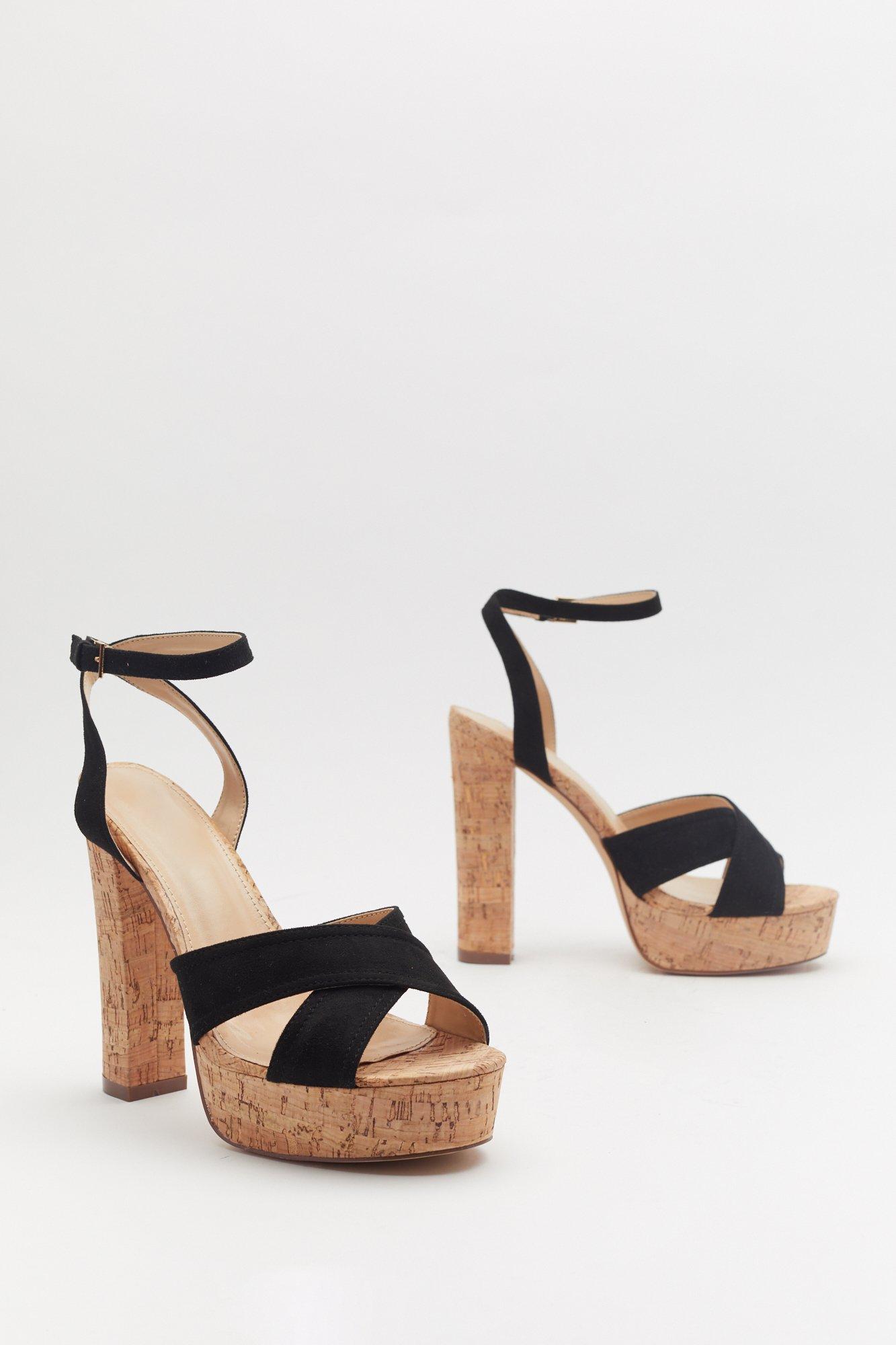 Cork chunky outlet heel sandals