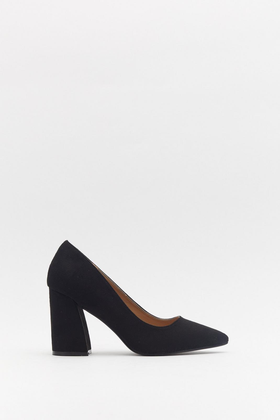 Get to the Point Faux Suede Court Heels image number 1
