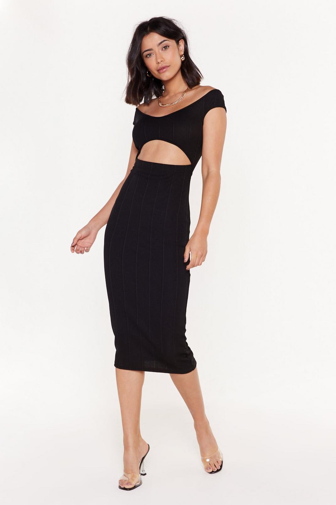 Love Me If You Bare Cut-Out Bandage Midi Dress image number 1