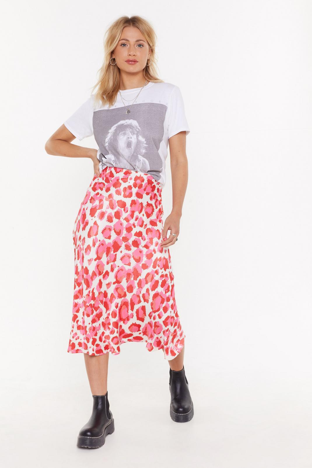 Put in a Leopard Day's Work Midi Bias Cut Skirt image number 1