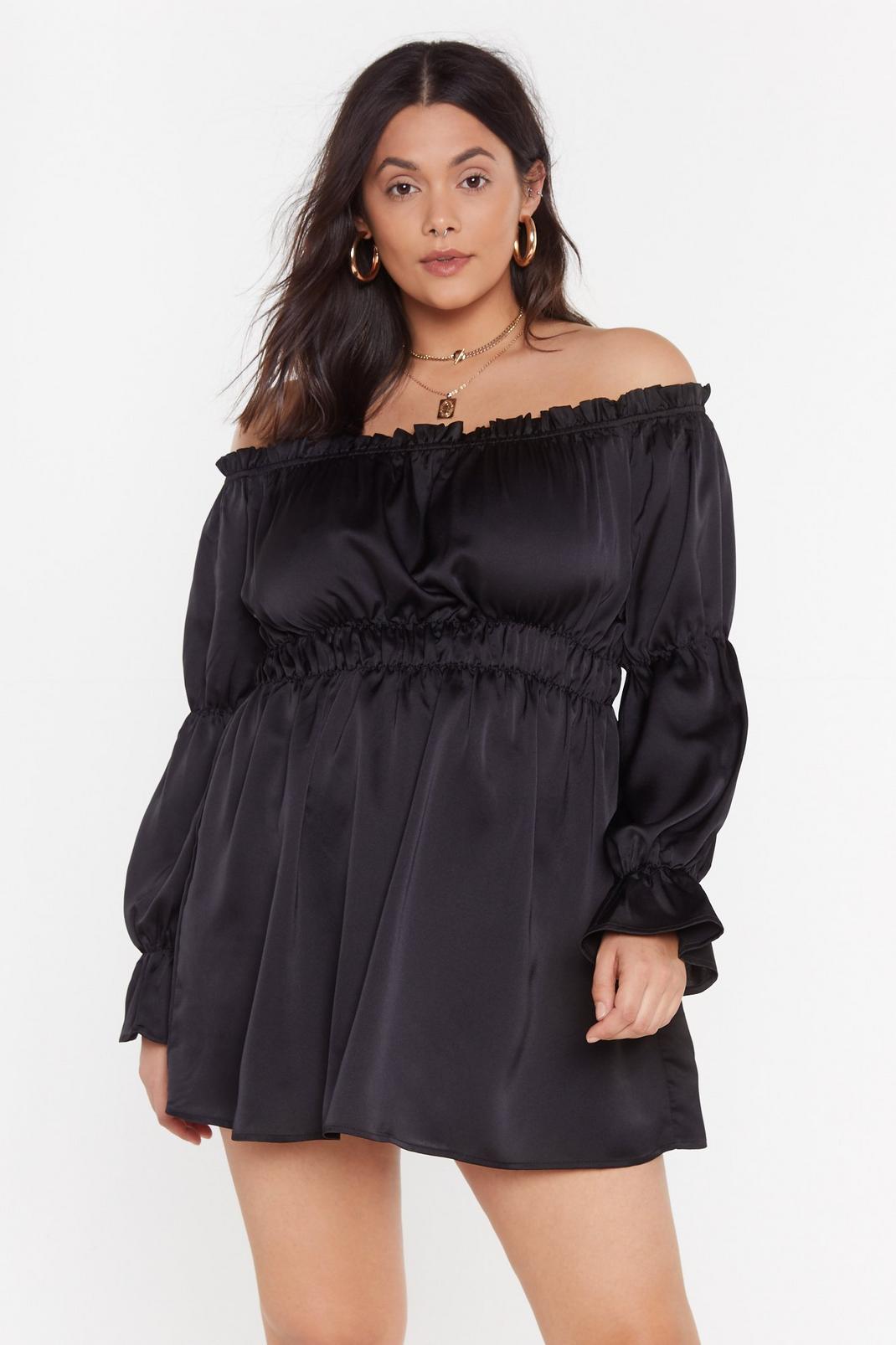 Take It Off-the-Shoulder Ruffle Plus Dress image number 1