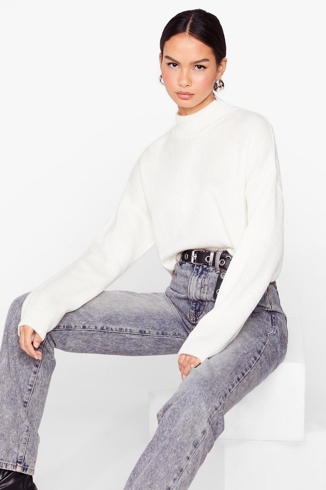 123 In Our Comfort Zone High Neck Knit Sweater image number 2