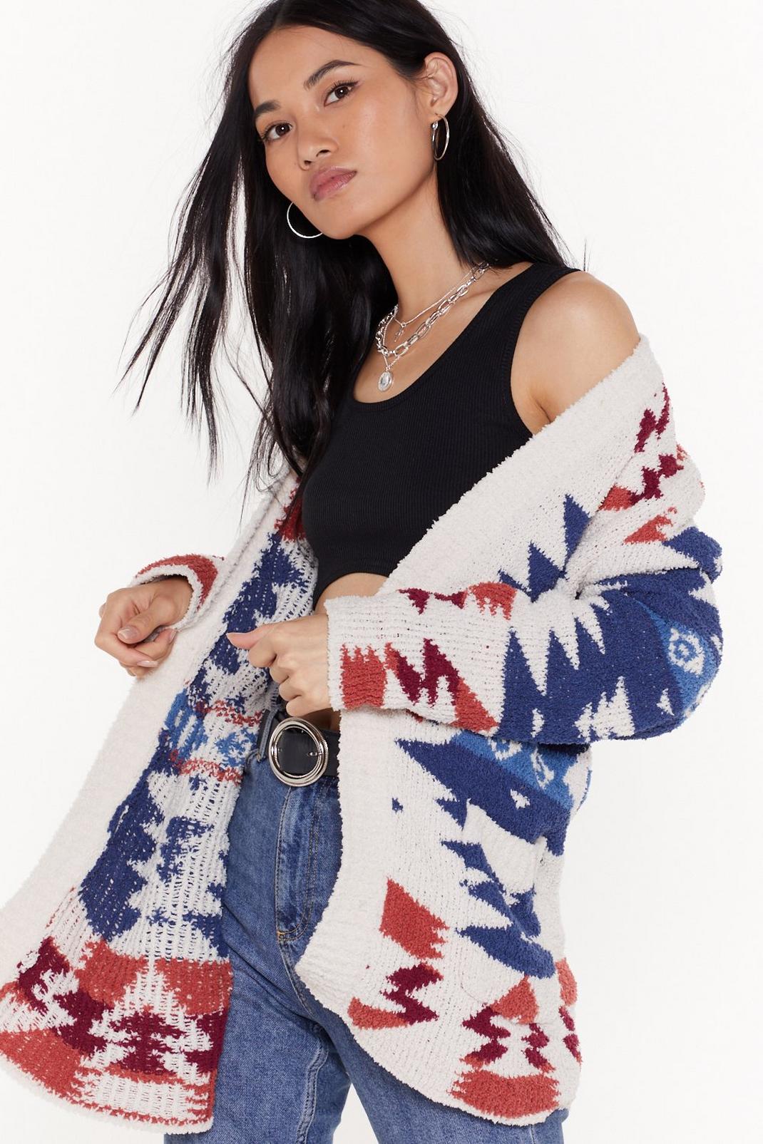 Knit's Never Too Late Aztec Cardigan