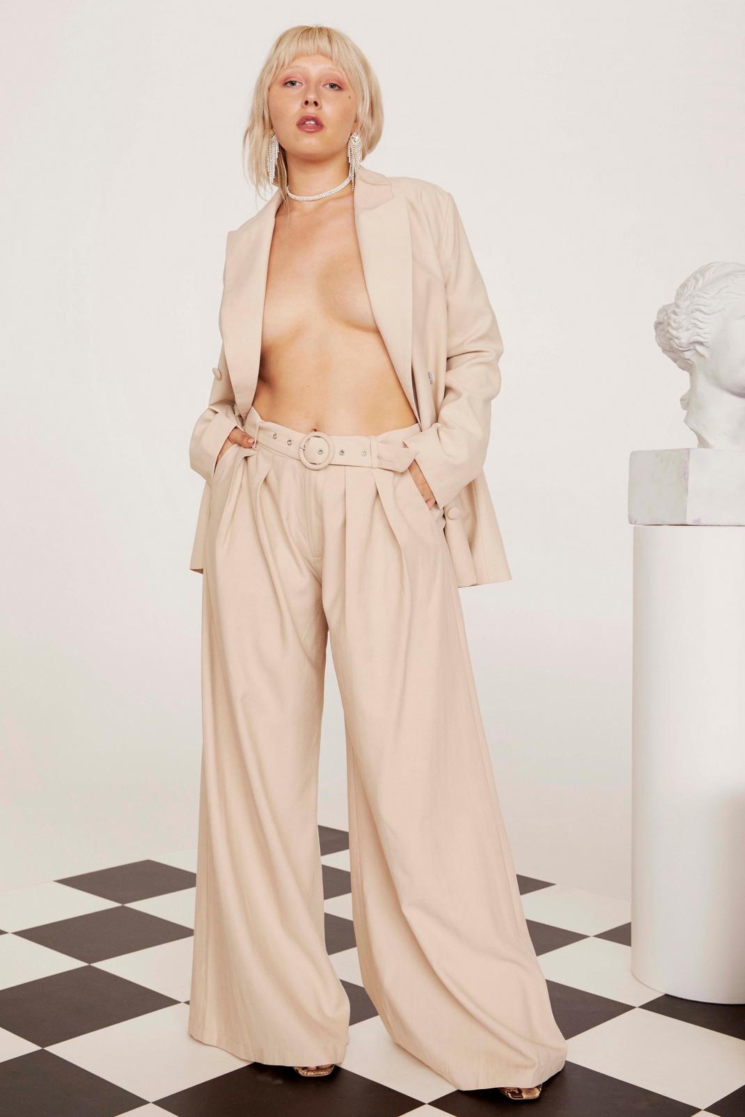Business As Usual Wide-Leg Belted Plus Pants image number 1