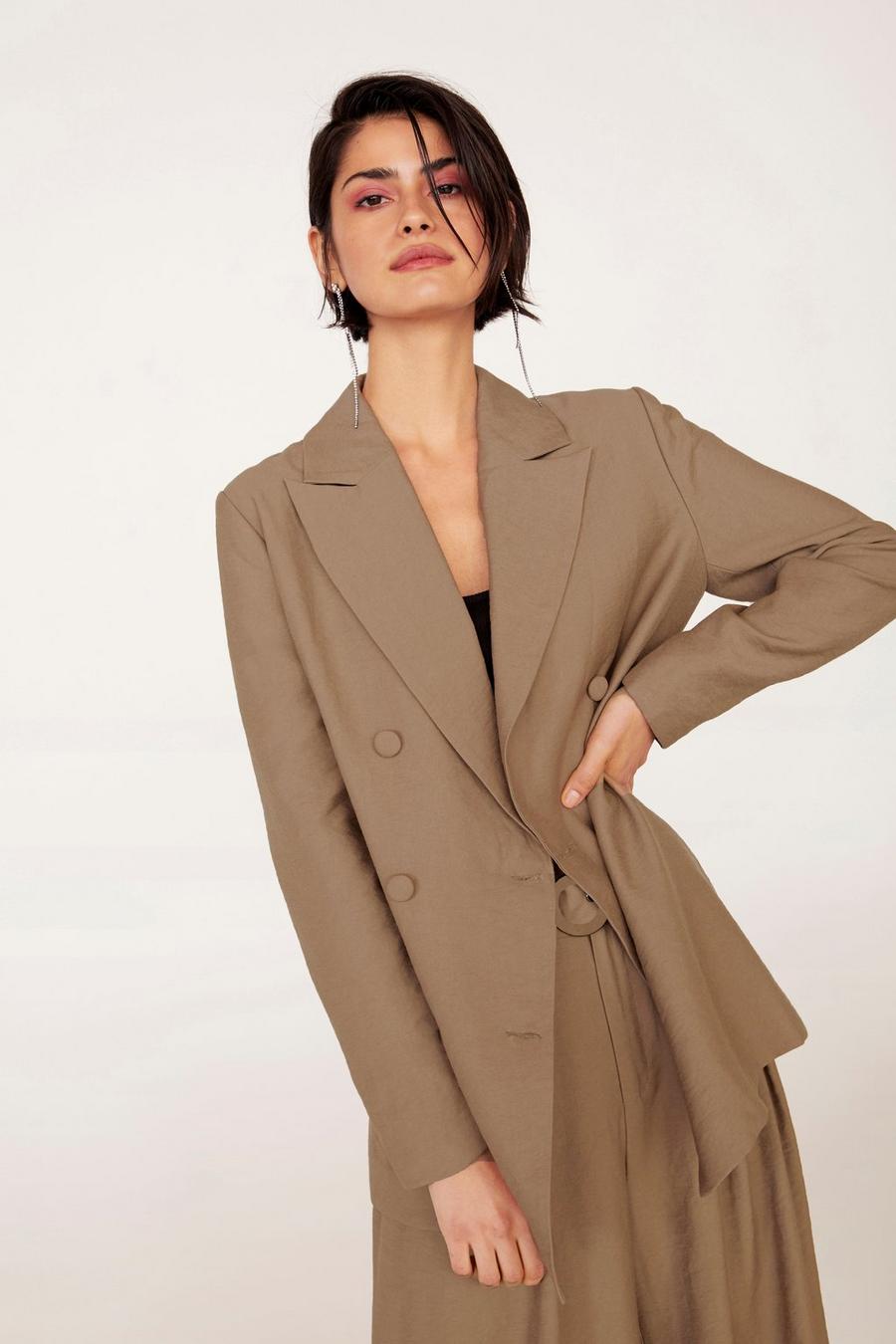 Business As Usual Oversized Double Breasted Blazer