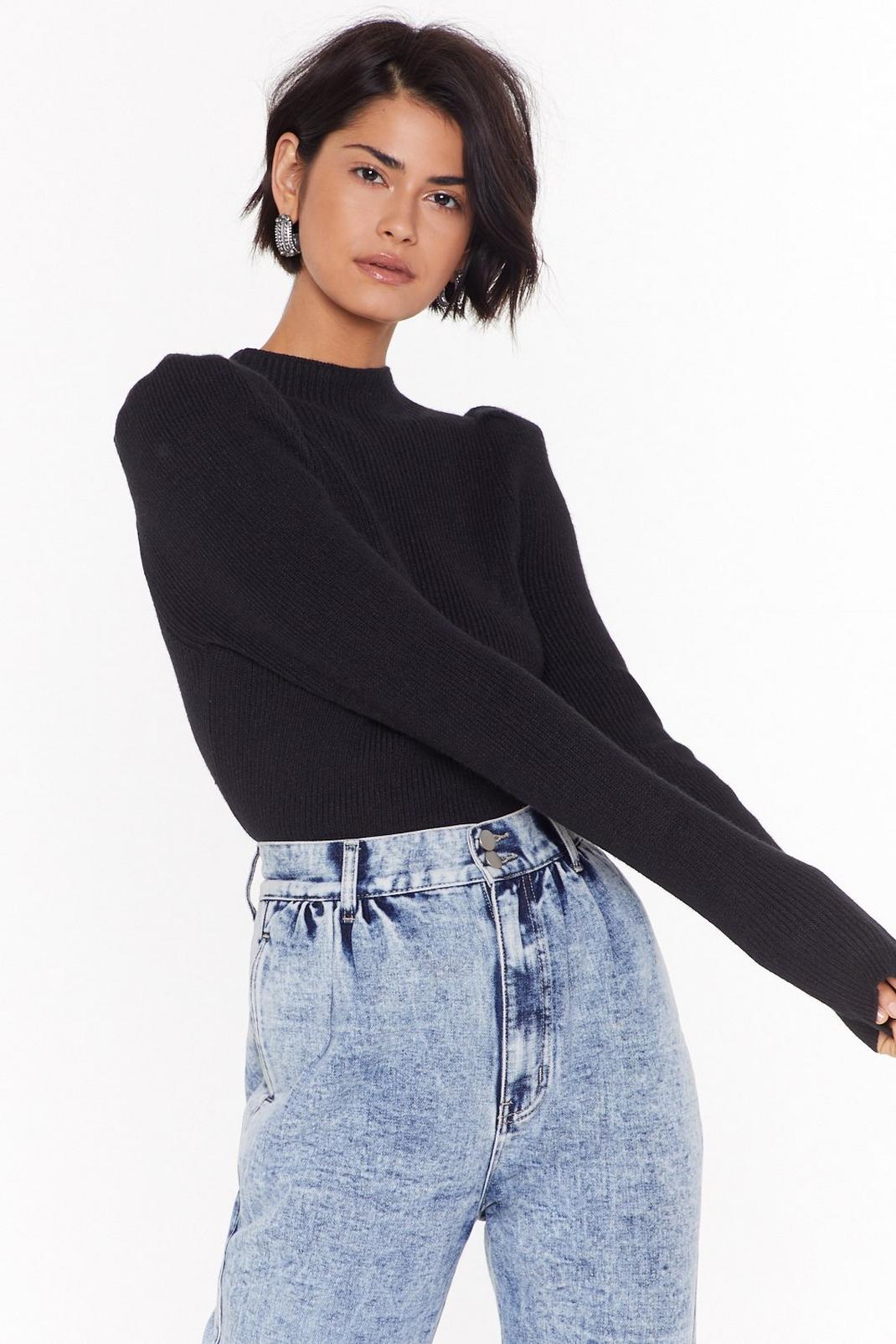 Are You Ready for Knit Puff Sleeve Jumper image number 1