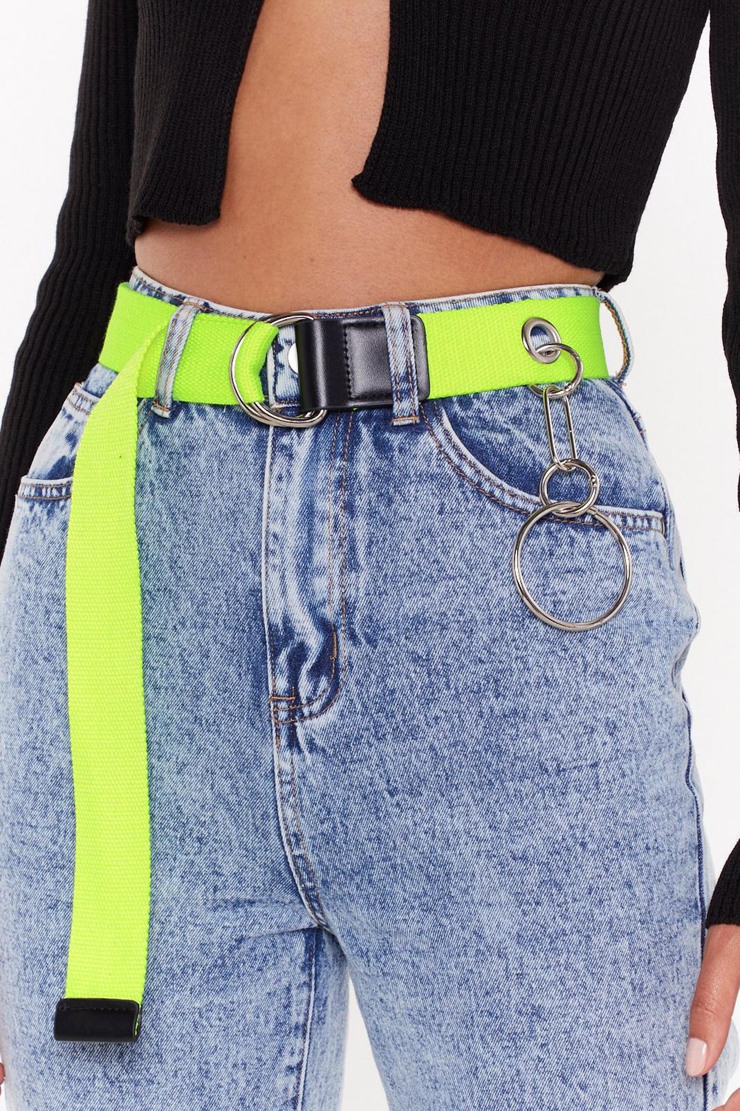 O Snap D-ring Neon Canvas Belt image number 1