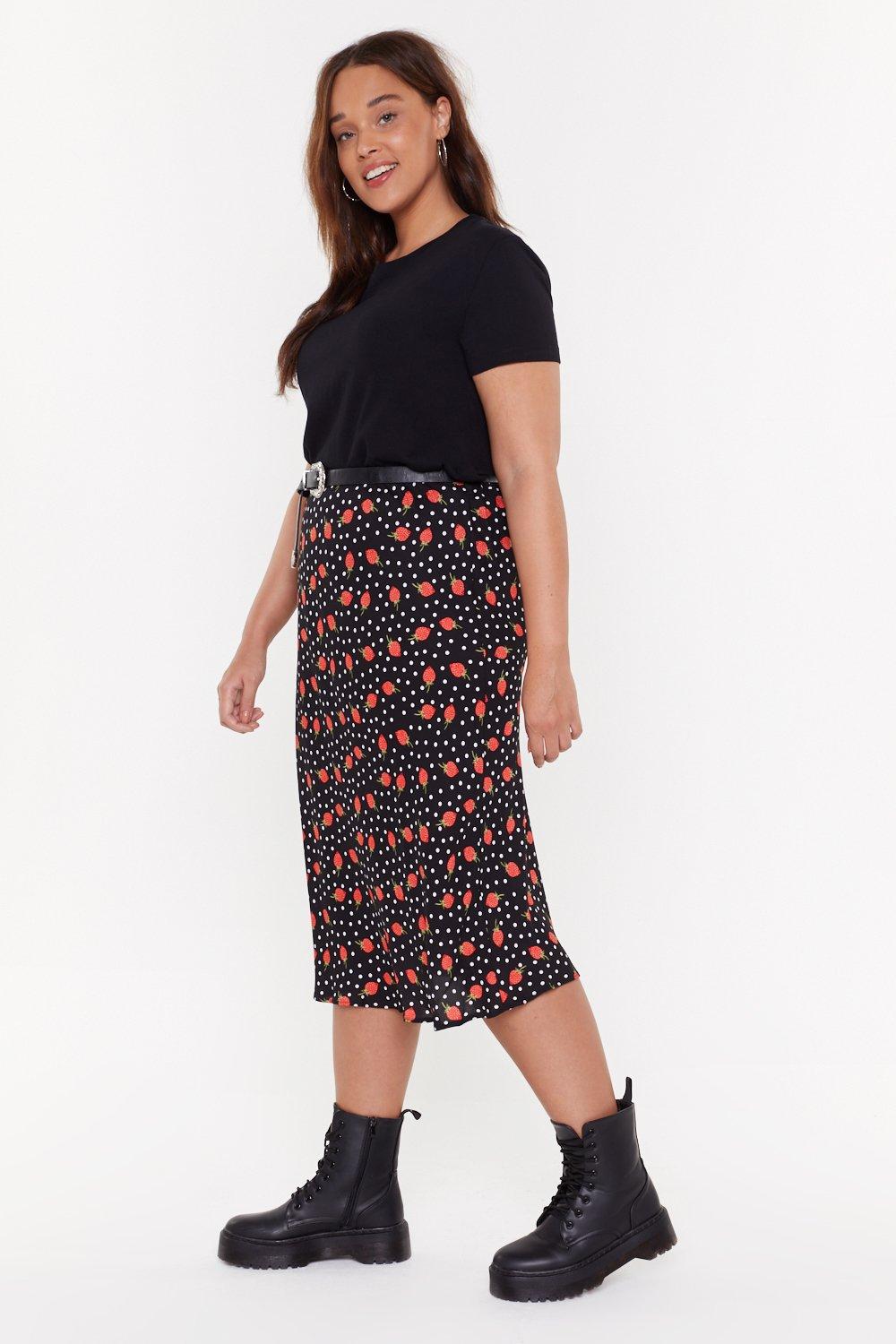 Nasty gal outlet red midi skirt