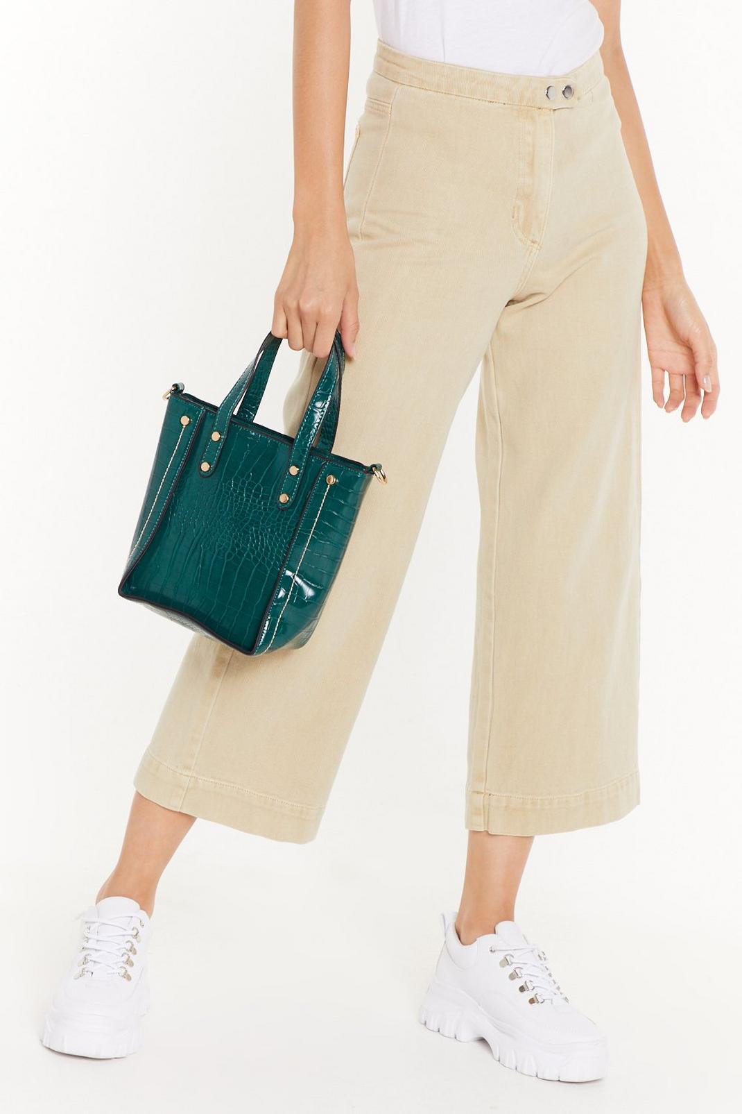 WANT Structured in Place Croc Faux Leather Bag image number 1