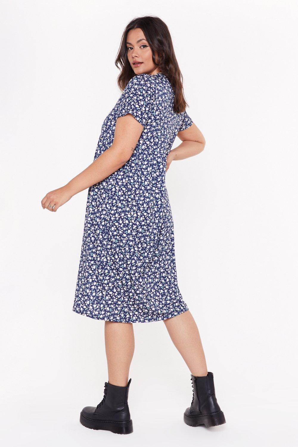 Plus Floral Midi Dress