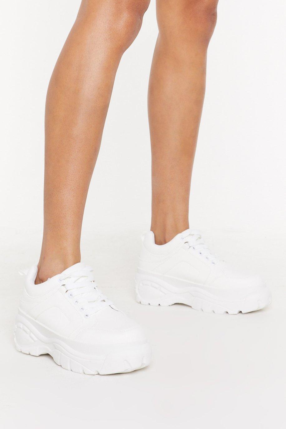 chunky leather sneakers