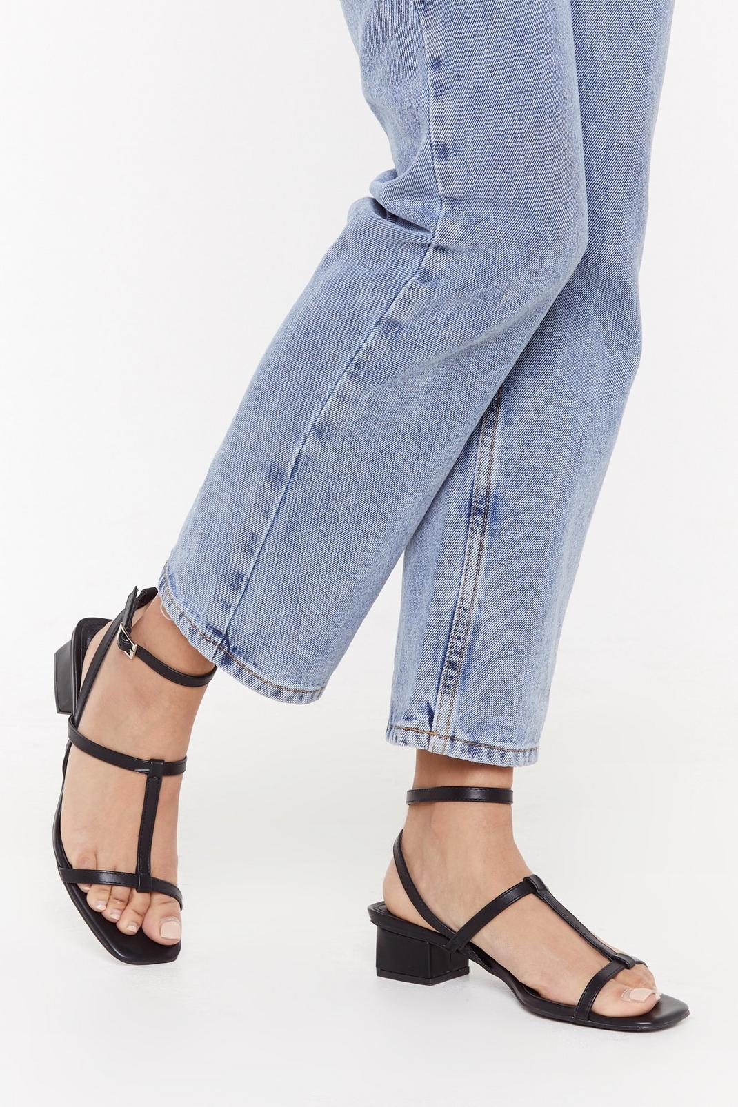 Dare You to Be Strappy Faux Leather Heeled Sandals image number 1