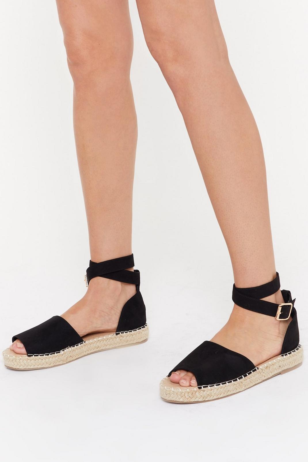 Immi Suede Open Toe Ankle Buckle Espadrilles image number 1