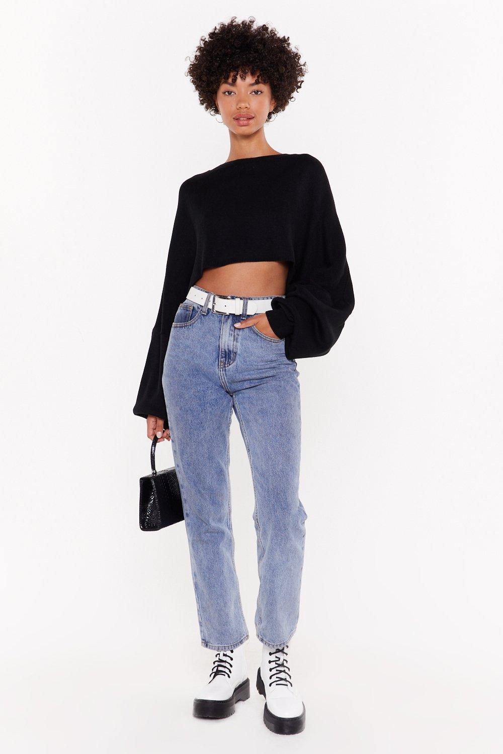 Cropped hot sale batwing jumper