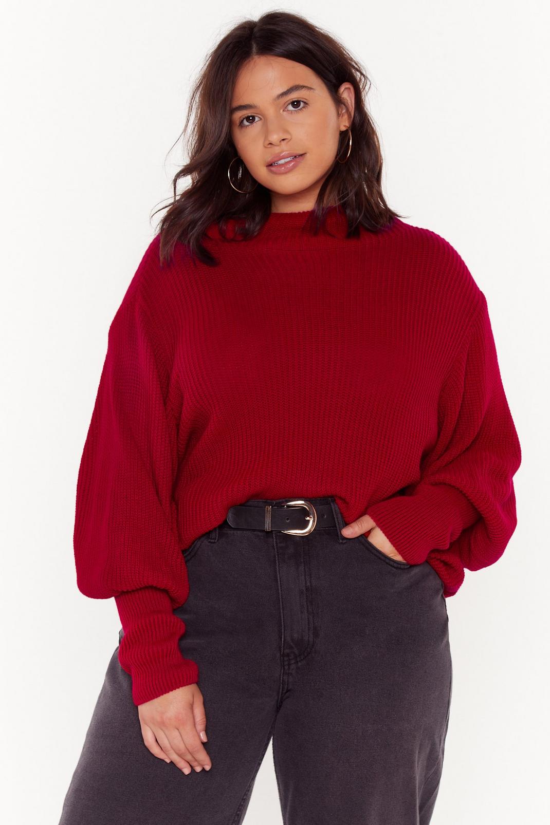 Knit's Not Me Plus Turtleneck Sweater image number 1