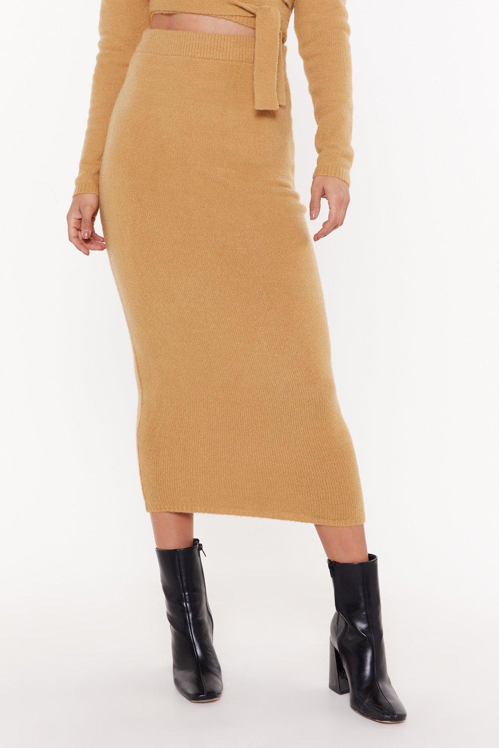 Nasty gal knit midi cheap skirt