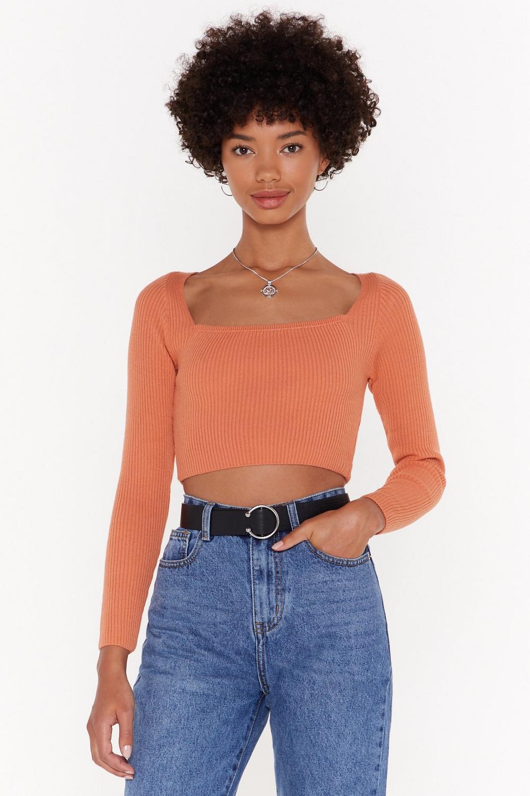 Don't Forget Square You Belong Ribbed Crop Top image number 1