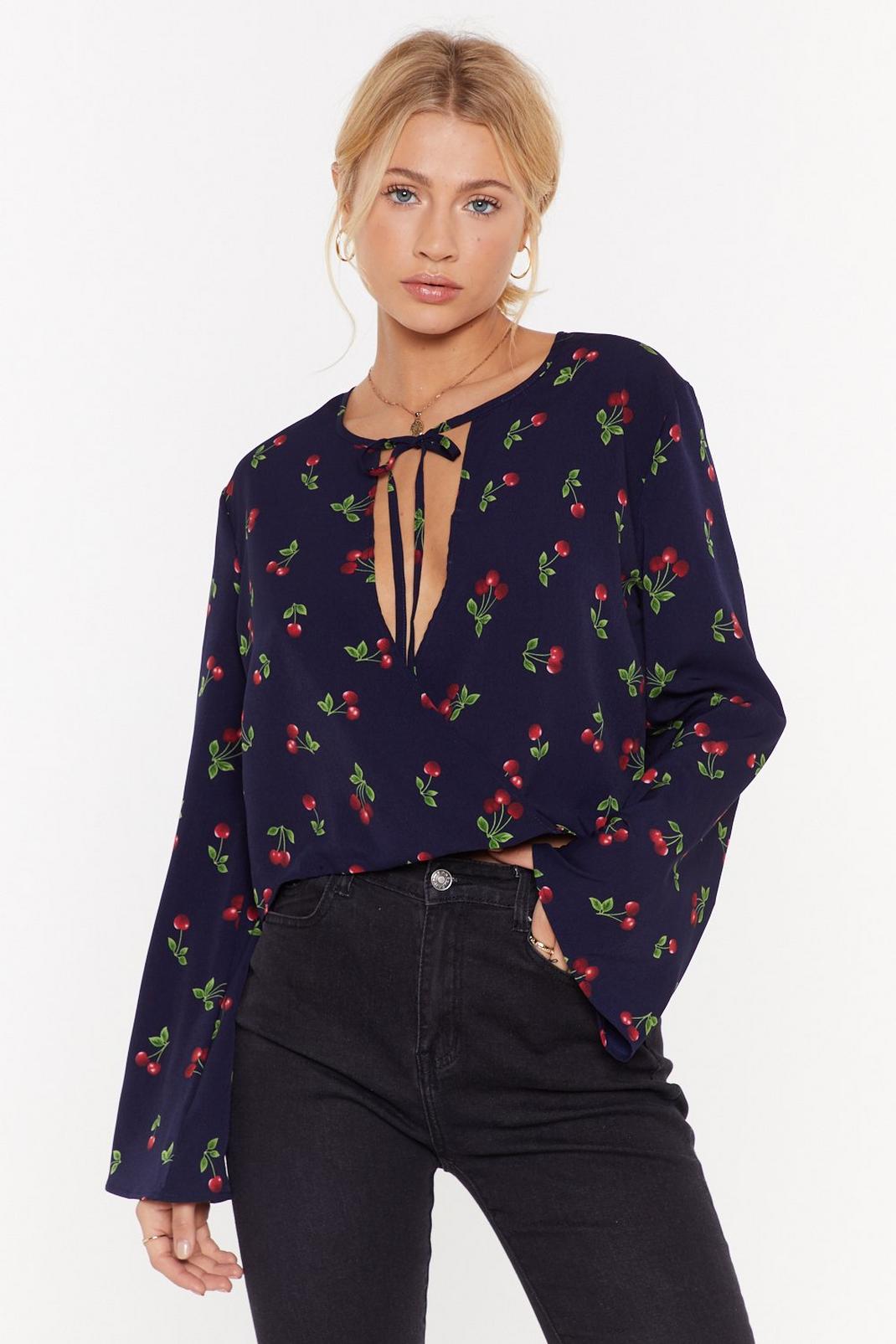 Cherry Me Wrap Blouse image number 1