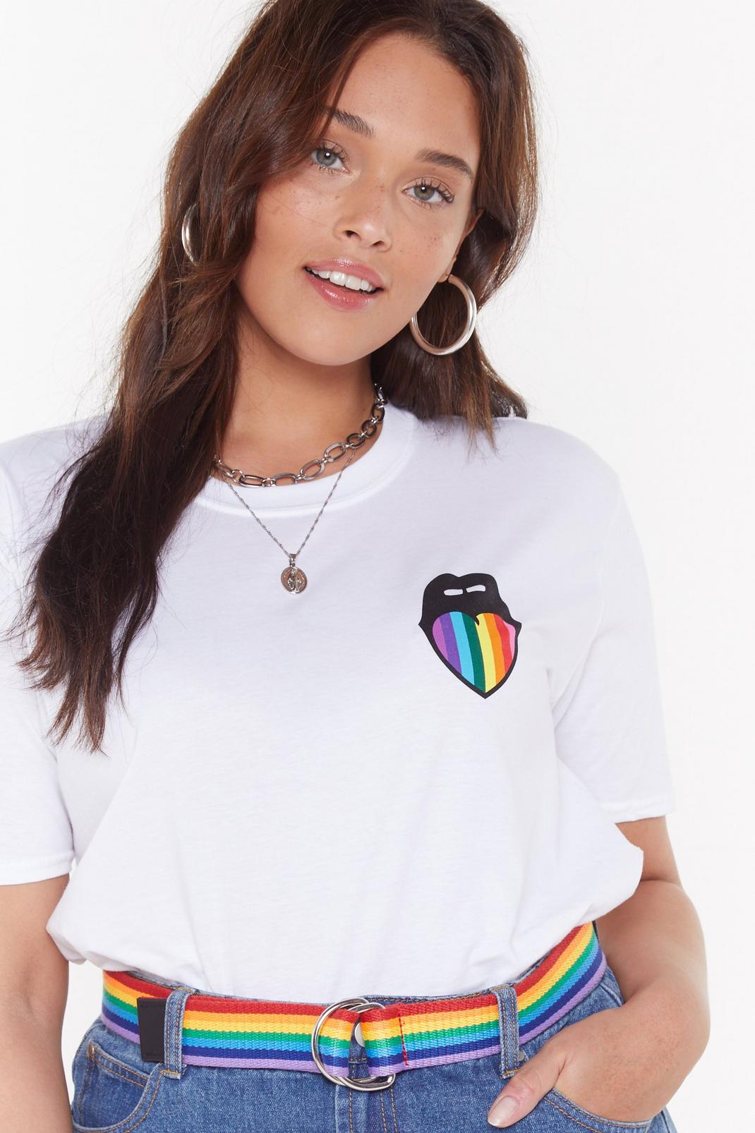 Mouth Off With Pride Plus Rainbow Tee image number 1