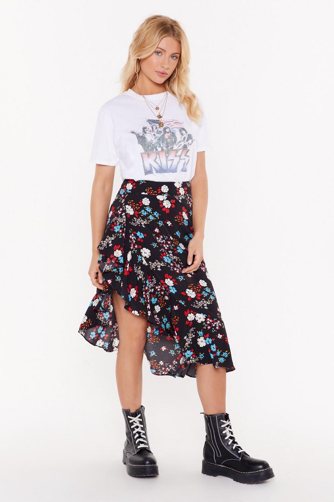 Feels Like Summer Floral Midi Skirt image number 1
