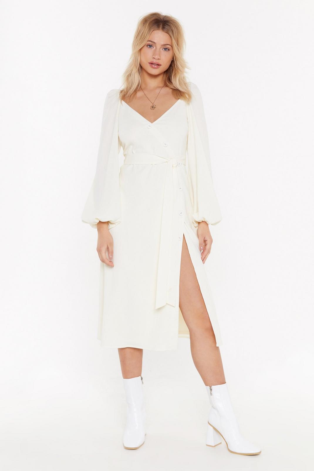 All You Need is Puff Sleeve Midi Dress image number 1