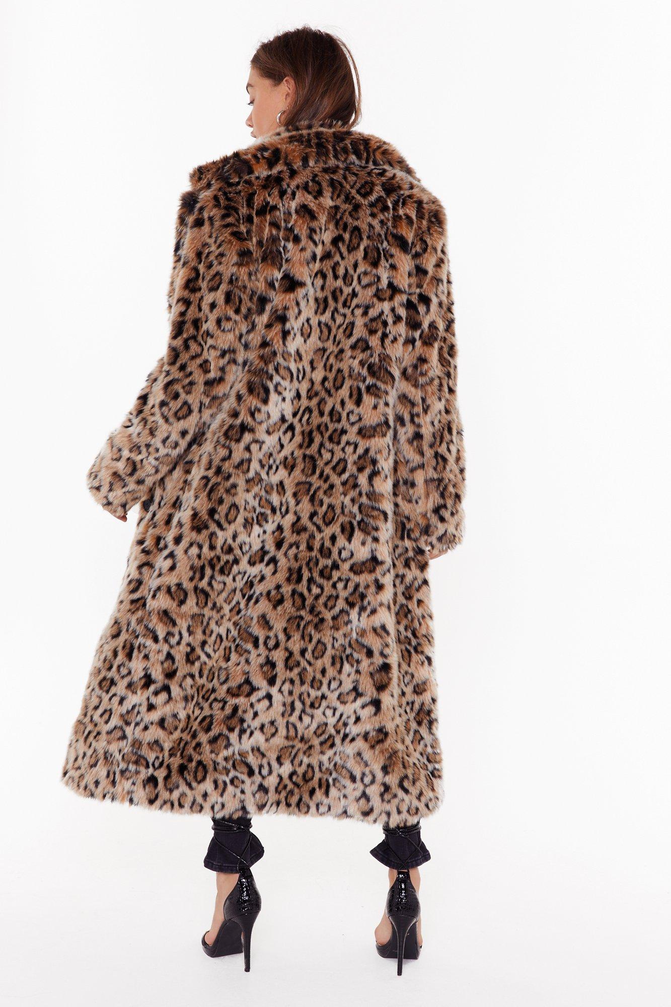 Nasty gal sale leopard coat