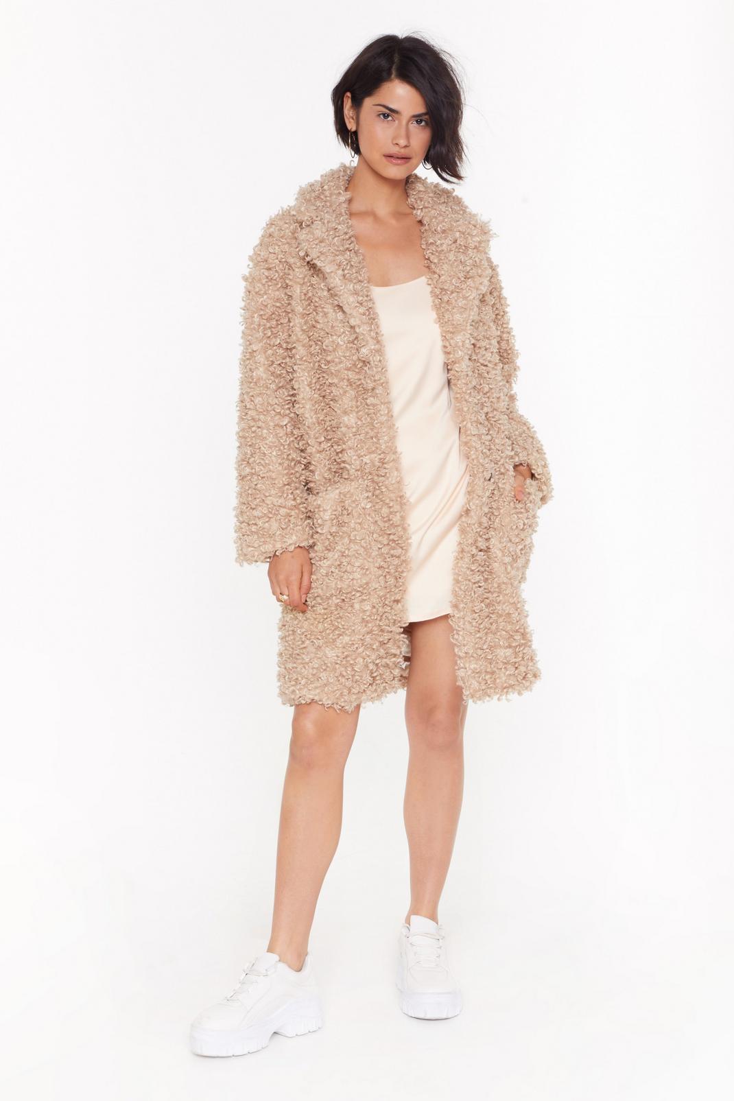 Cost Fur Impression Faux Fur Longline Coat image number 1