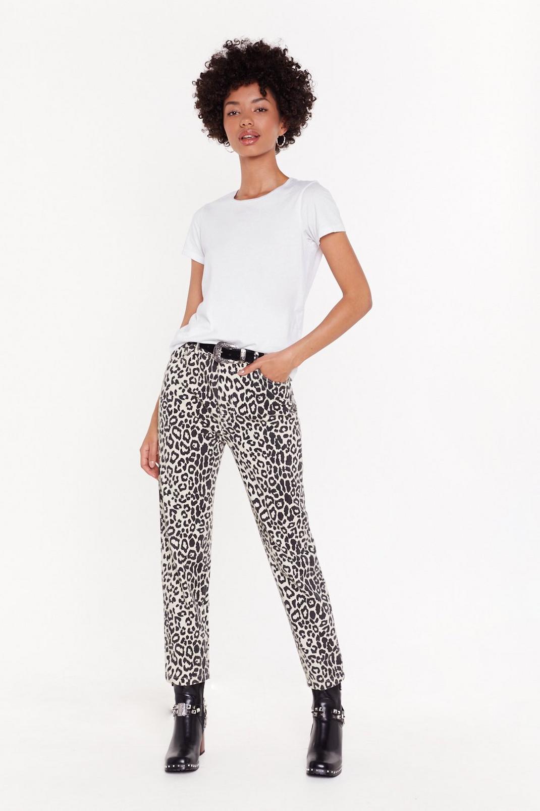 I've Been Spotted Leopard Mom Jeans image number 1