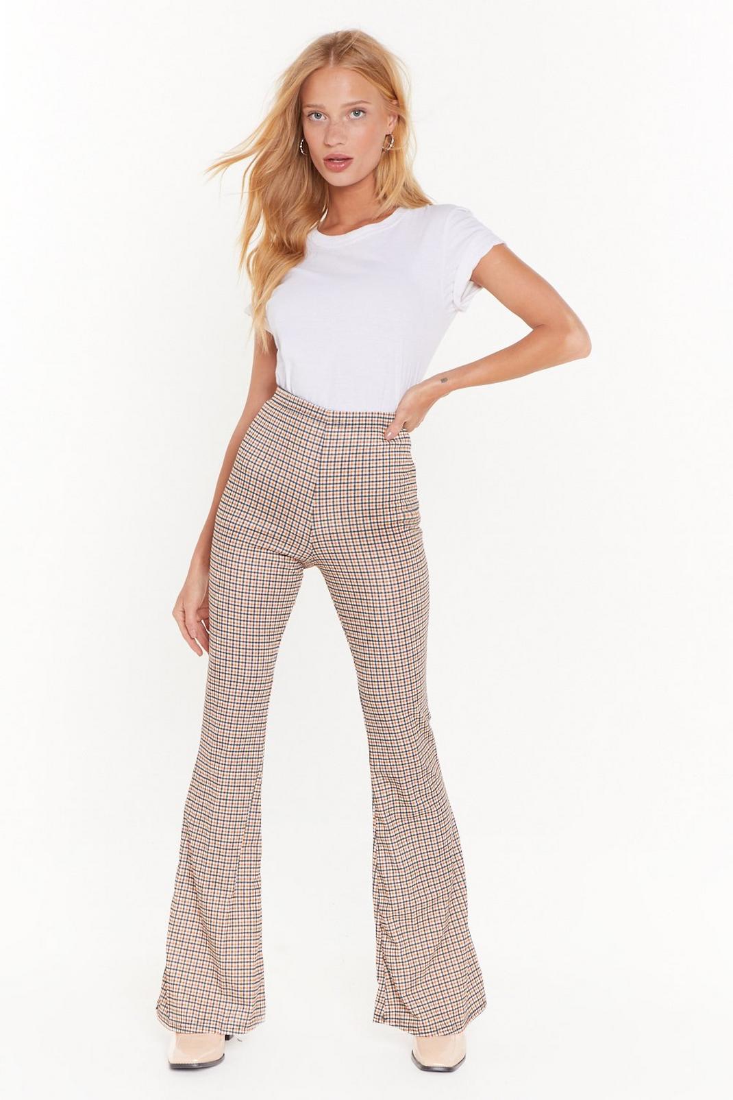 MS Tweed Check Flared Trouser image number 1