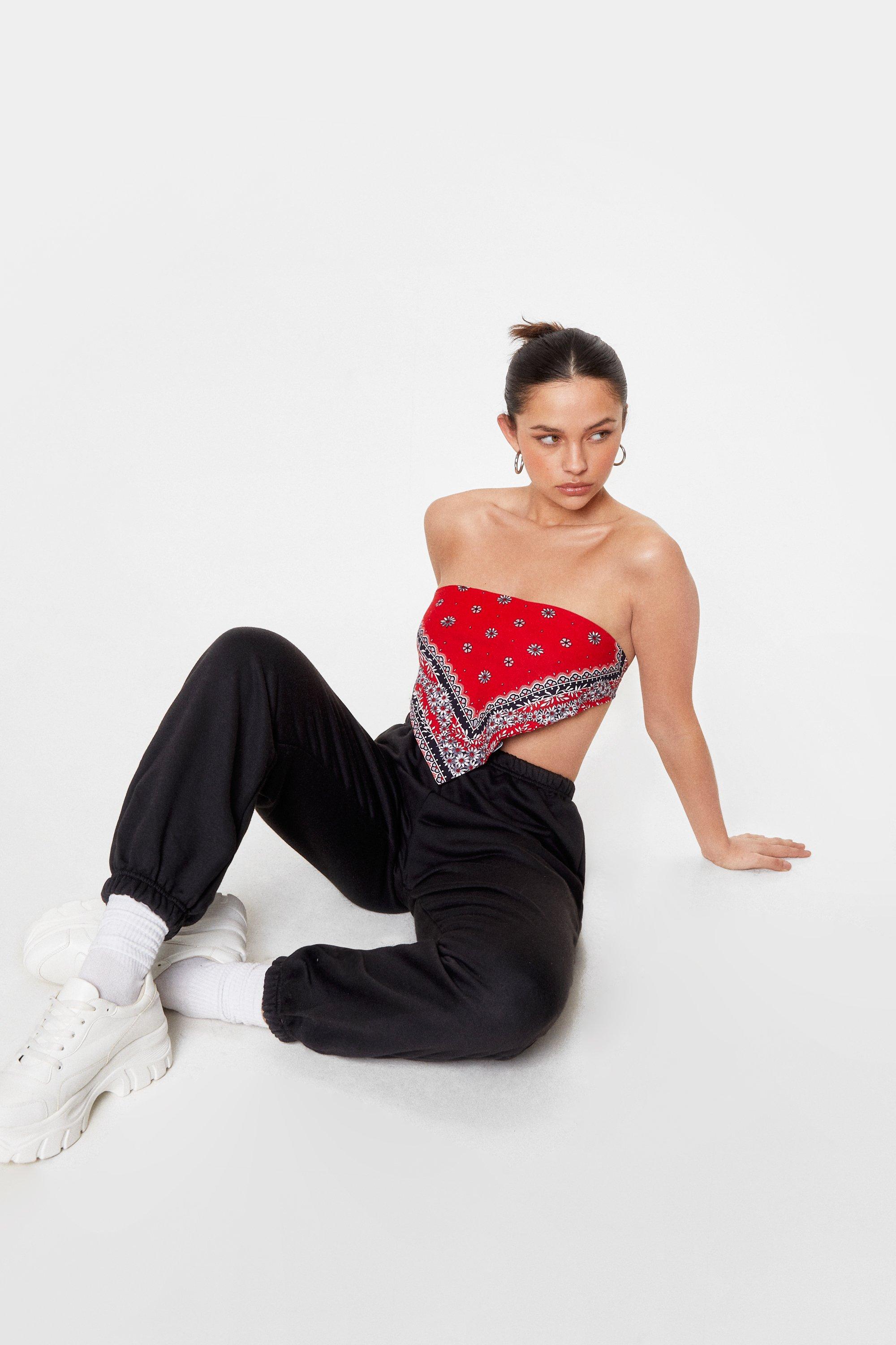 fitted high waisted joggers