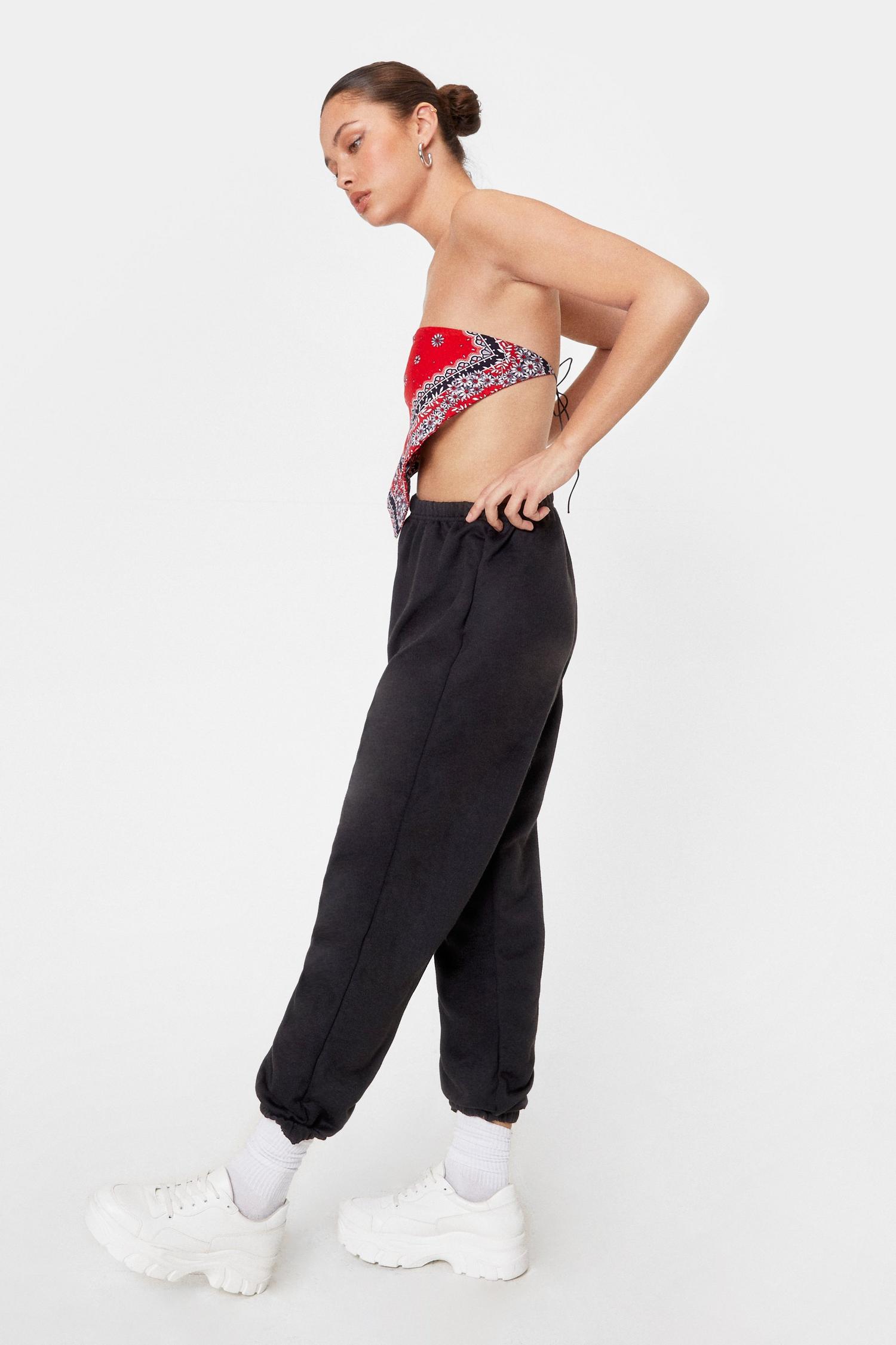 high waisted tracksuit bottoms