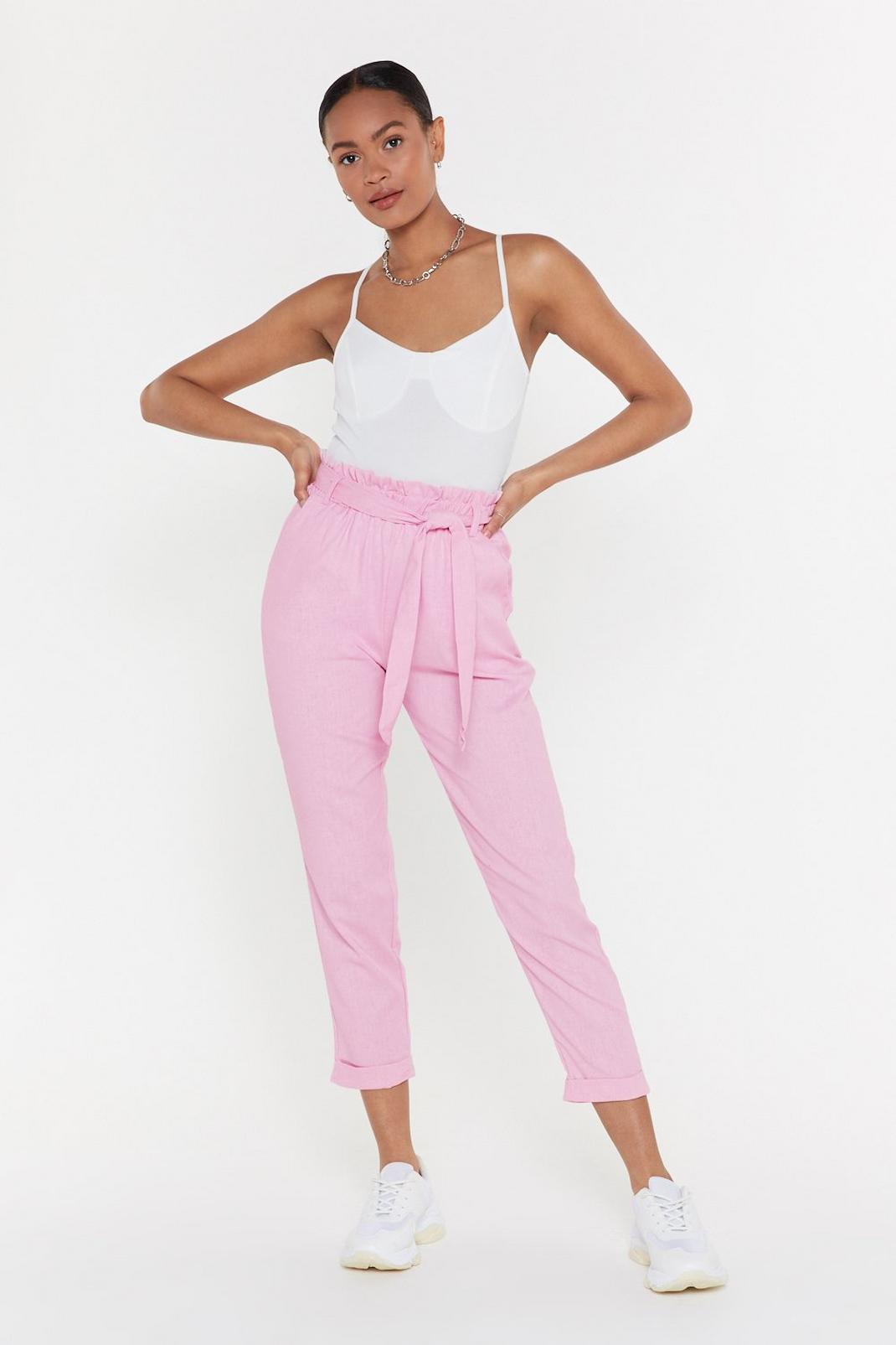 Tall Order Paperbag Linen Trousers image number 1