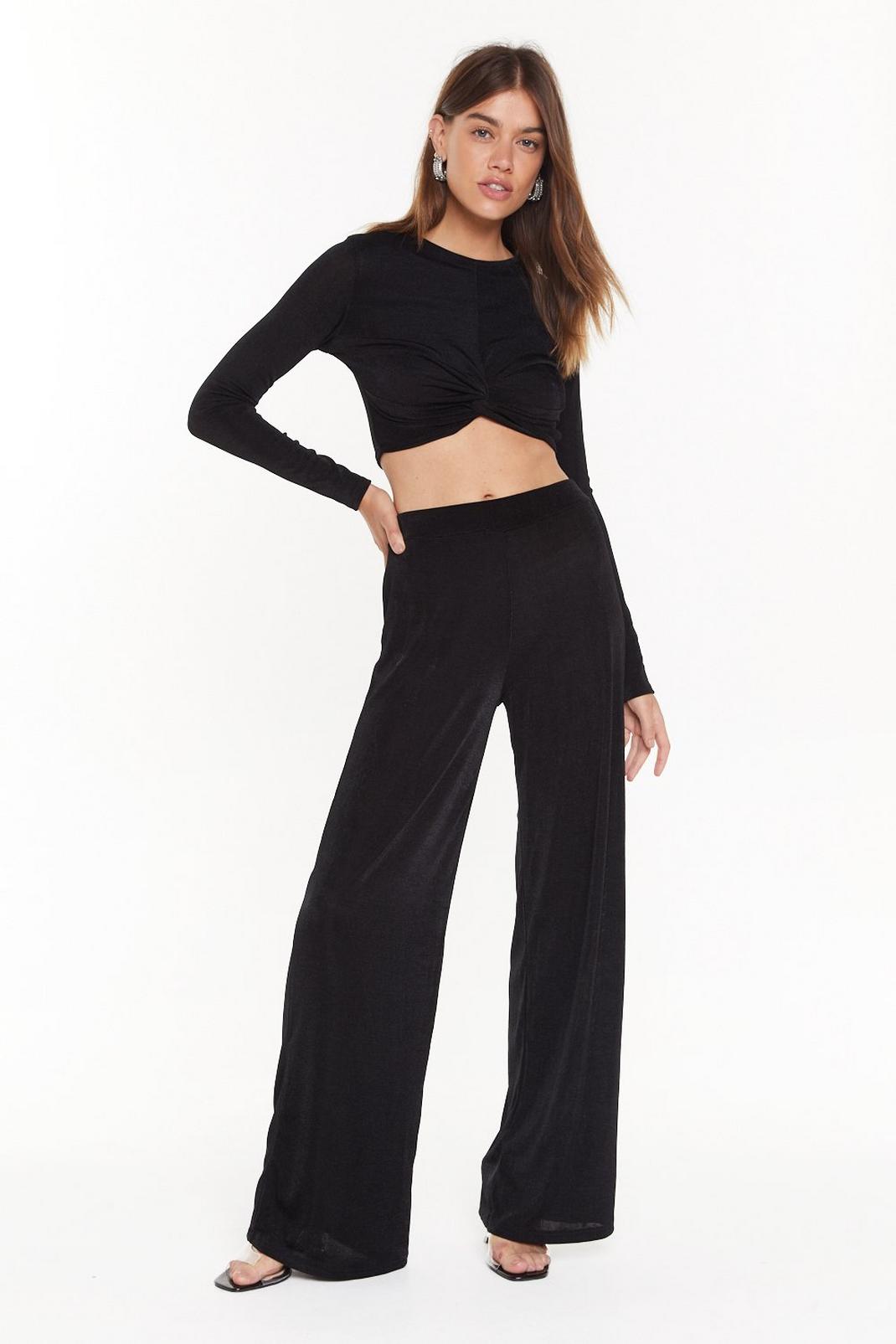I'm Knot Kidding Crop Top and Trousers Set image number 1