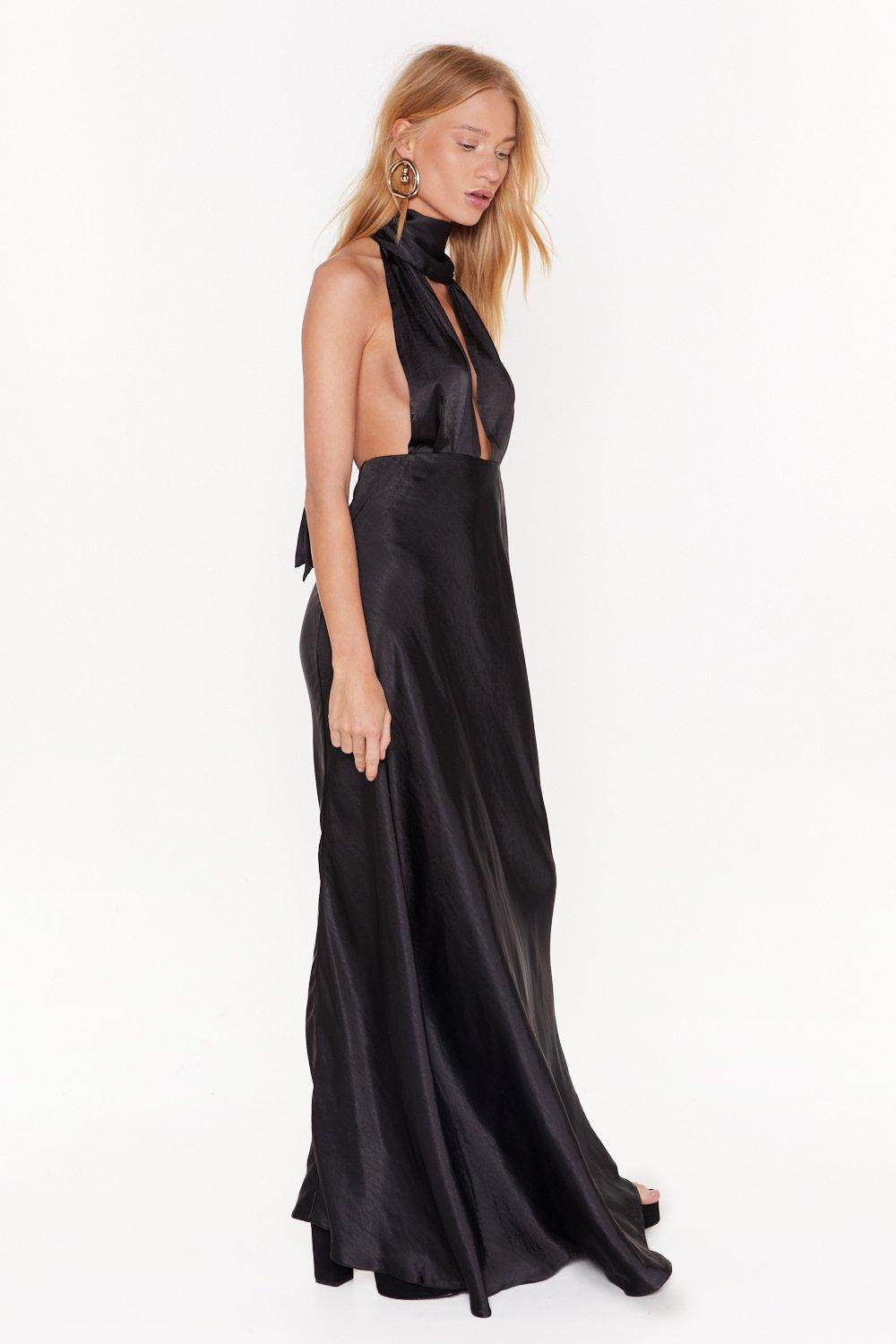 Nasty gal make clearance your entrance satin dress