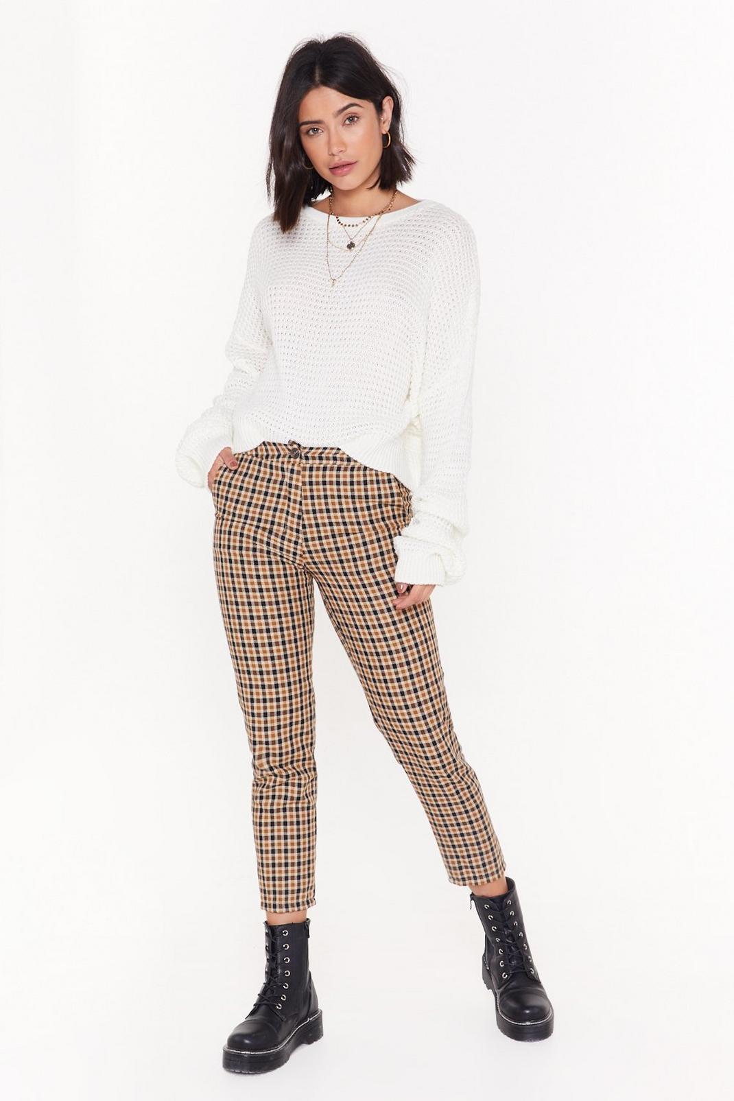 You Came in Like a Check-ing Ball Tapered Trousers image number 1