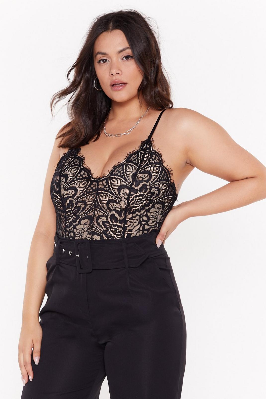 Lace Spend the Night Together Plus Bodysuit image number 1
