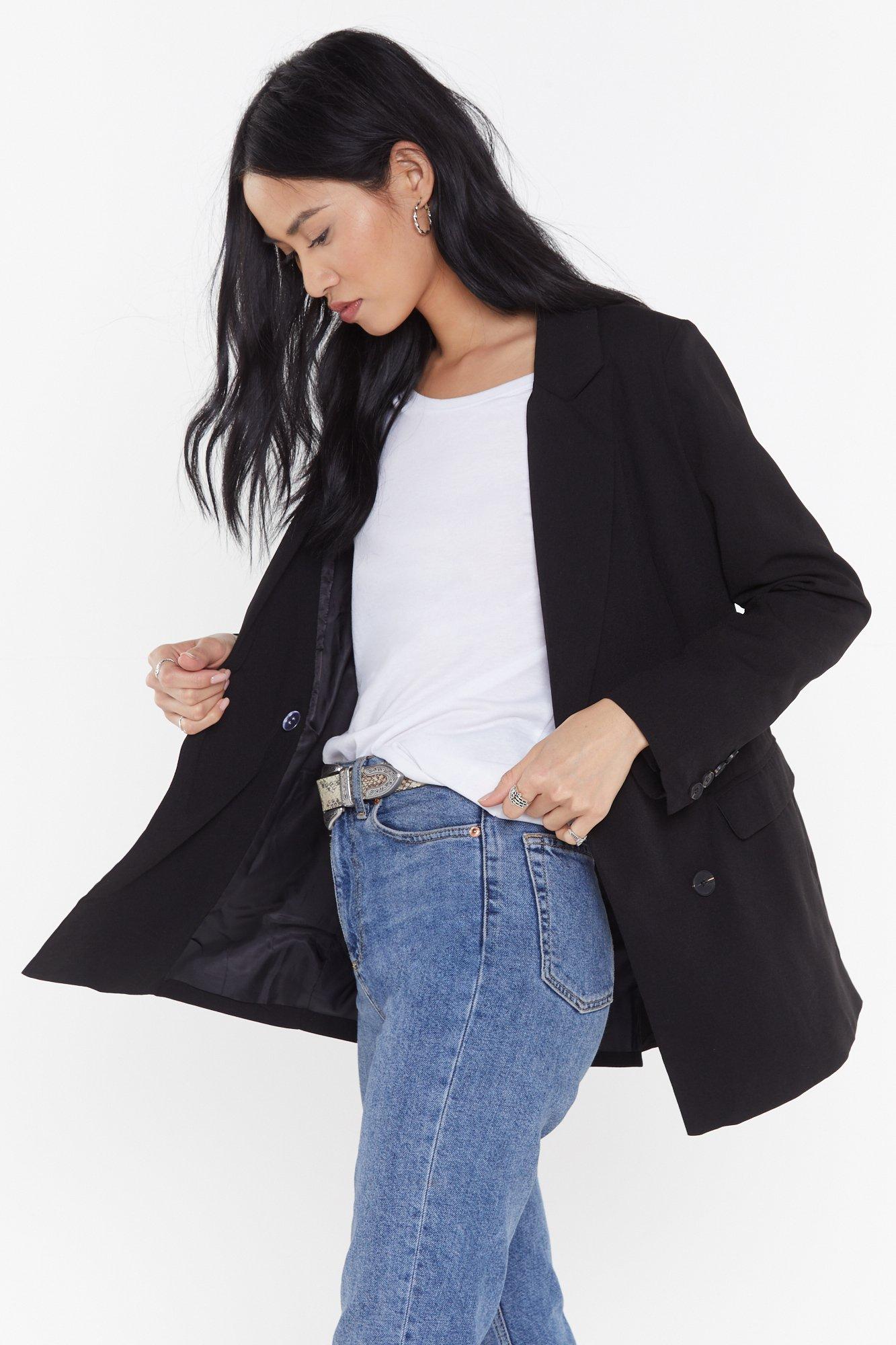 black relaxed blazer