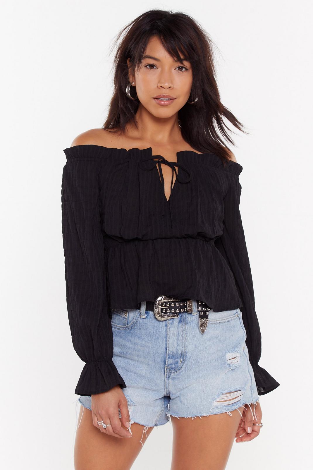 She's Off-the-Shoulder Again Blouse image number 1