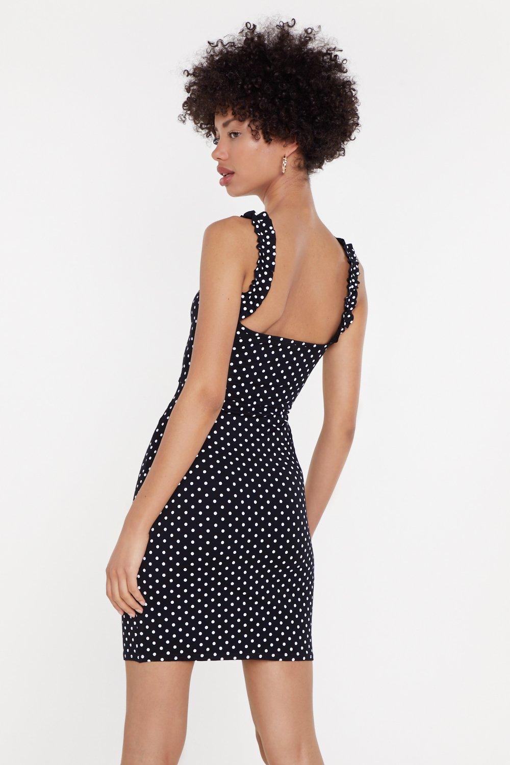 Robe moulante a pois hotsell