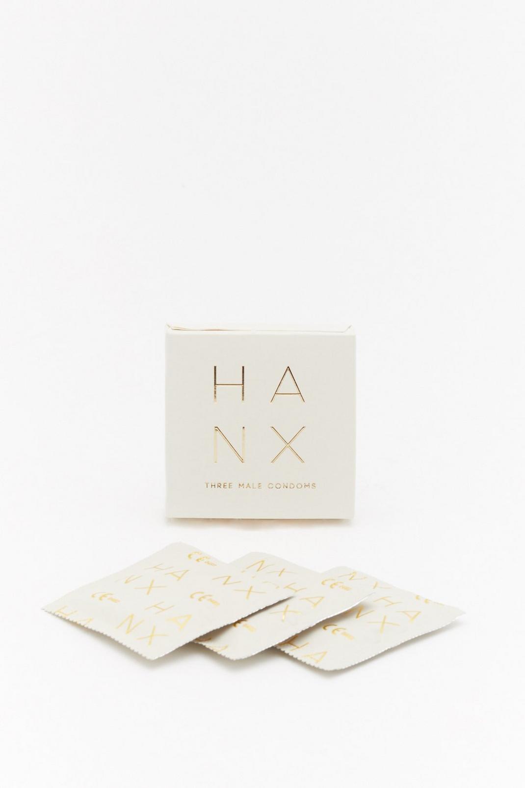 White HANX Me Later 3-pc Vegan Latex Condoms image number 1