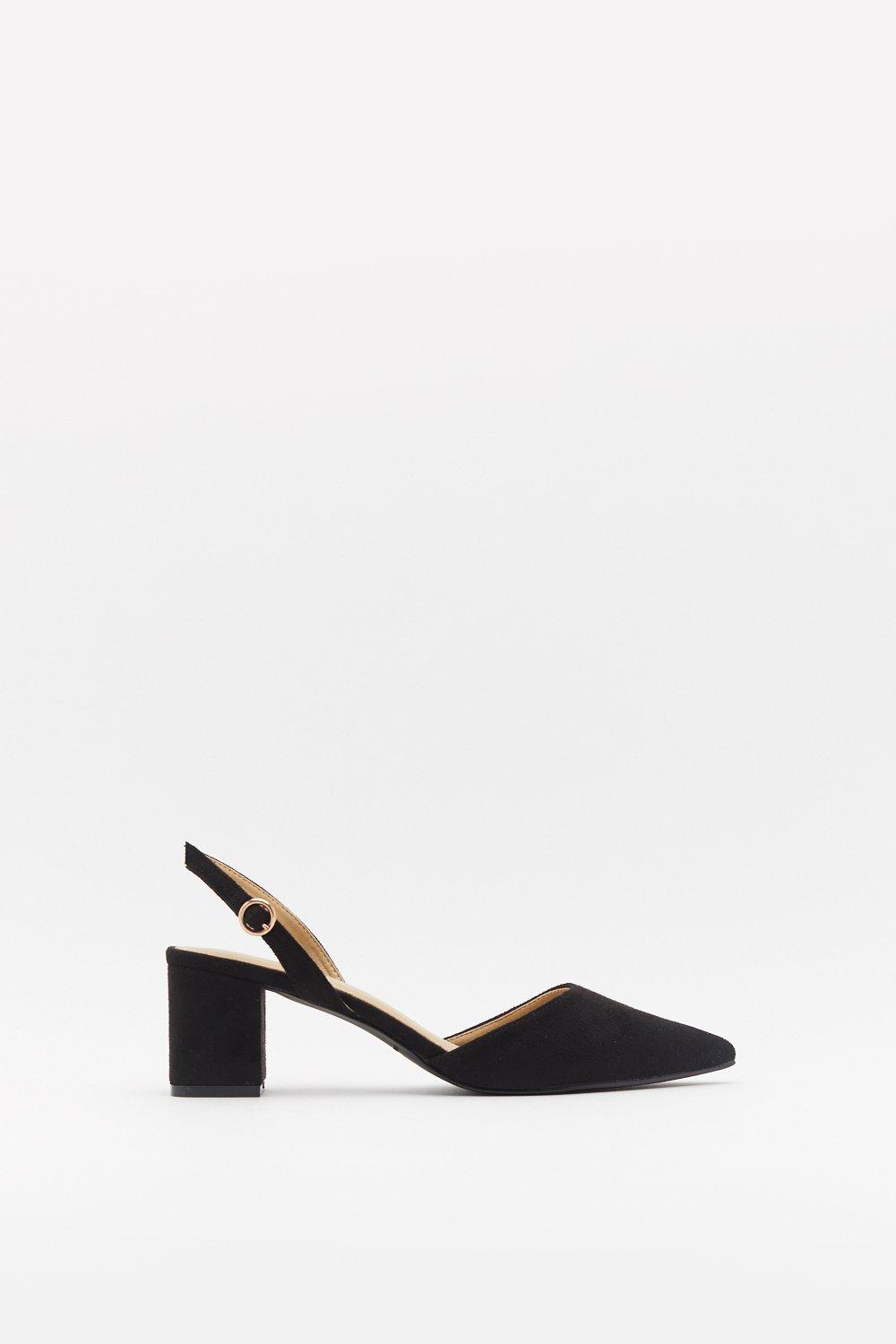 Escarpin suedine outlet talon carre