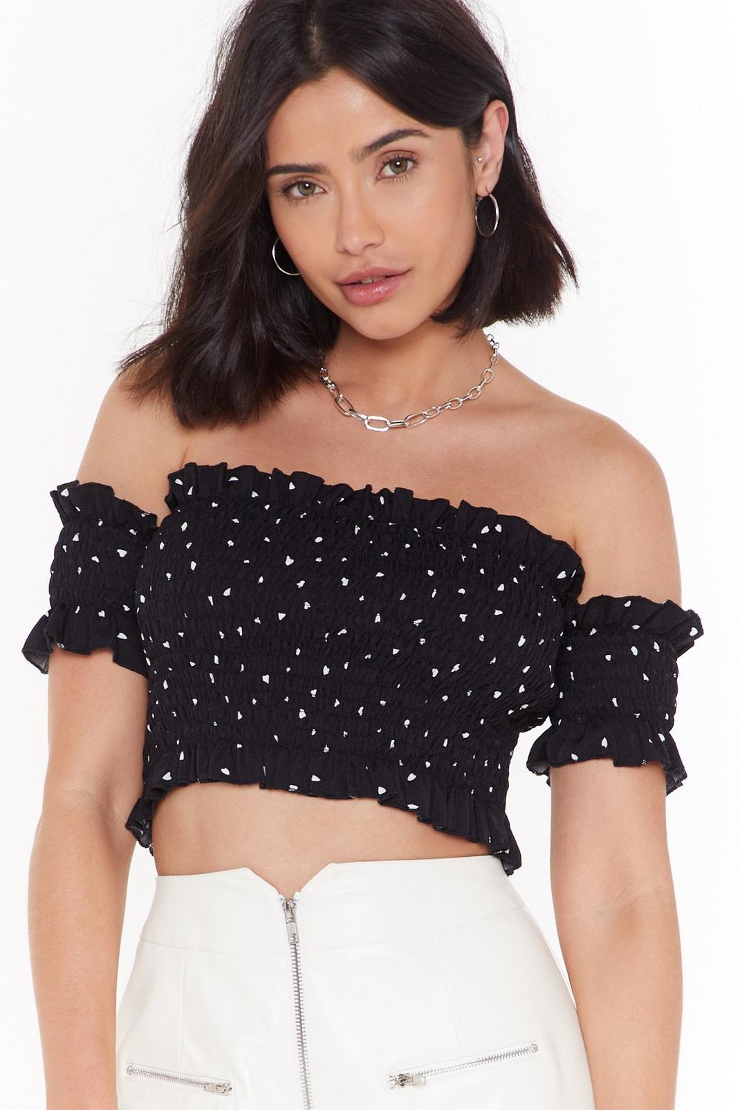 Who Owns My Heart Shirred Crop Top image number 1