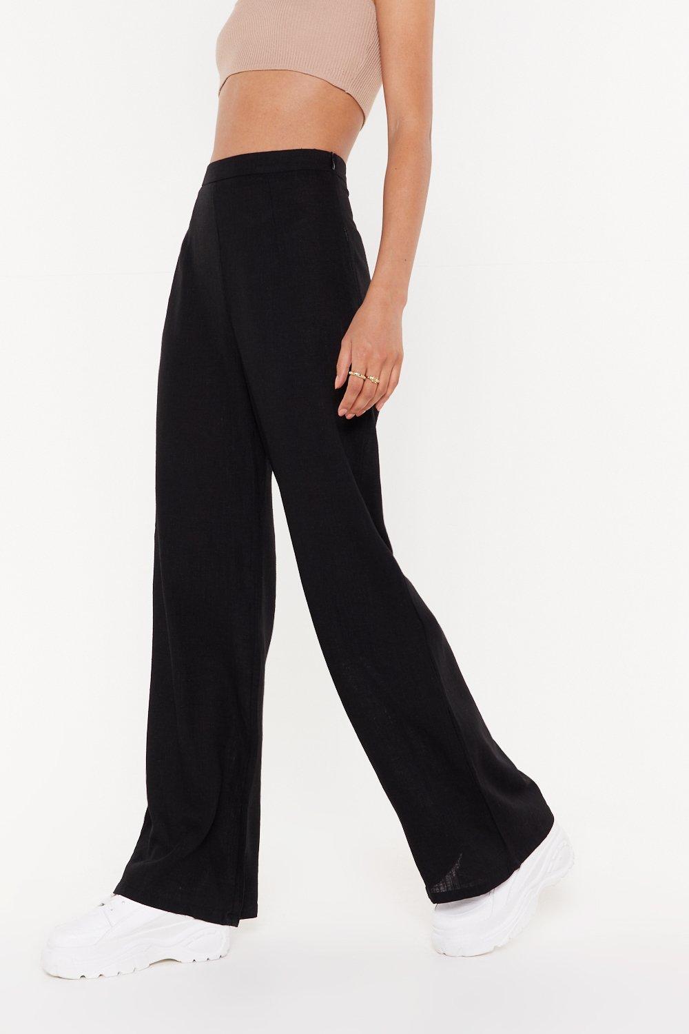 Linen Wide Leg Trousers